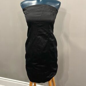 Strapless black dress